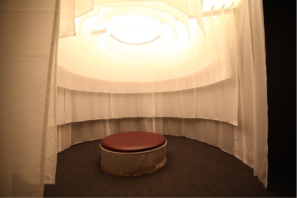 This is our calming zone on the ground floor. It is located near the performance theatre. If your child feels anxious, stressed, or tired, you can bring them in here. They can resume their tour after they calm down.