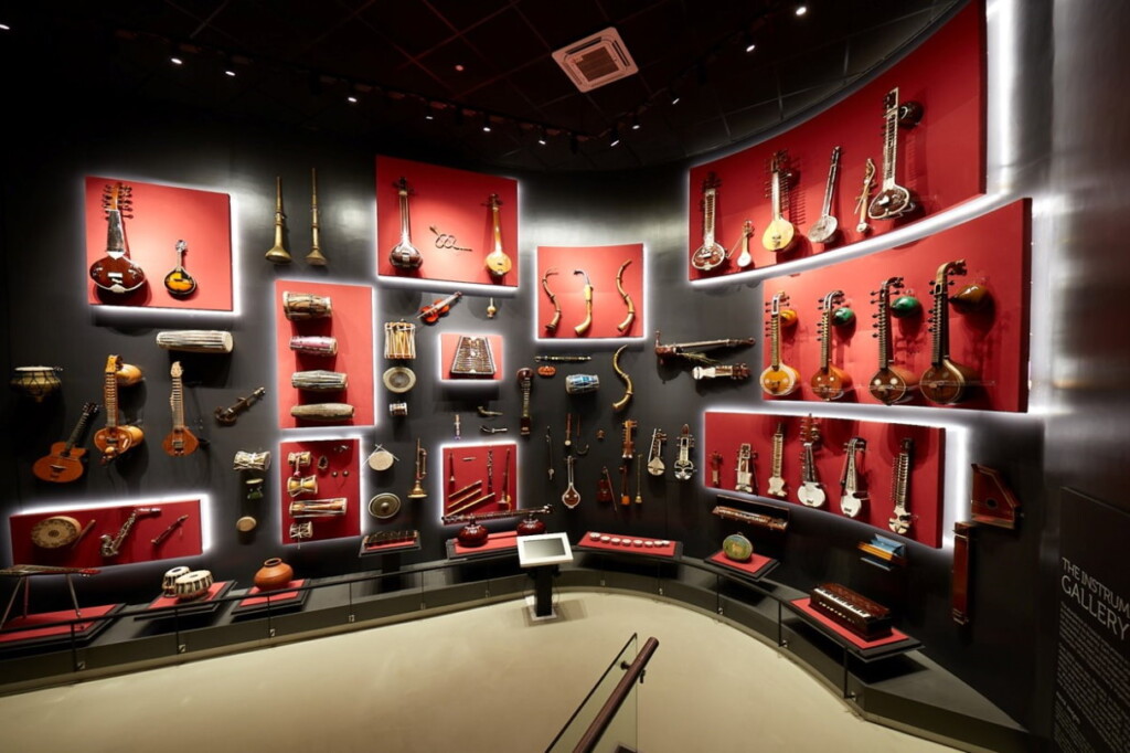 This is the instrument gallery. It has a stunning display of instruments from all over India. Try and identify as many as you can.